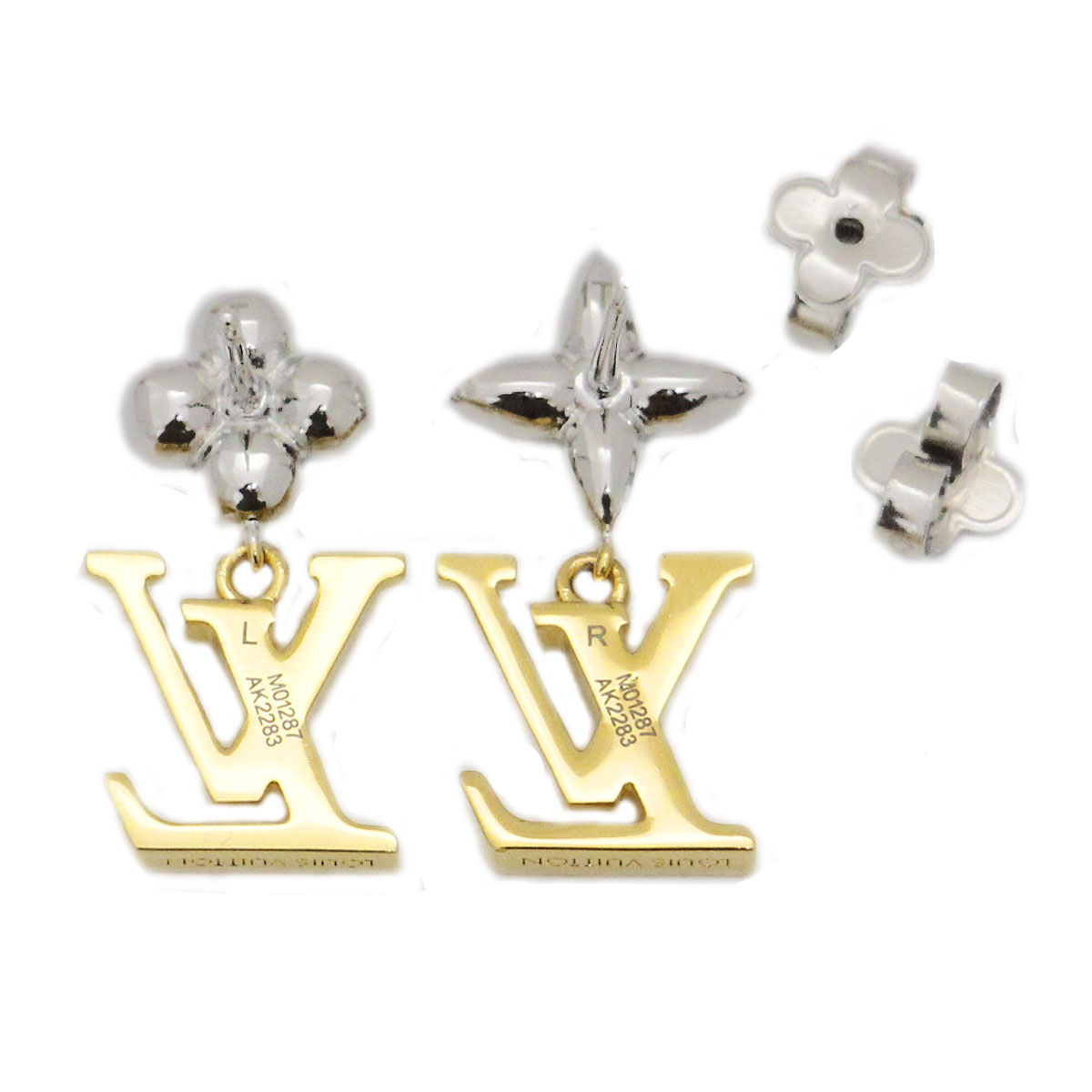 楽天市場】LOUIS VUITTON ルイ ヴィトン M01287 ピアス パンダントLV