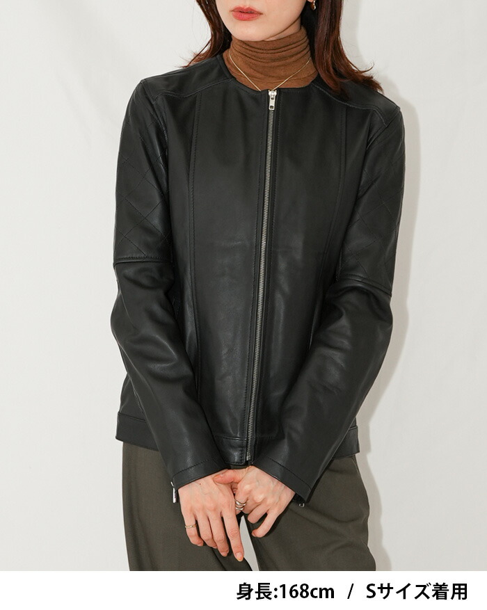 楽天市場】【3/11まで！50％オフ】レザージャケット ノーカラー ノー