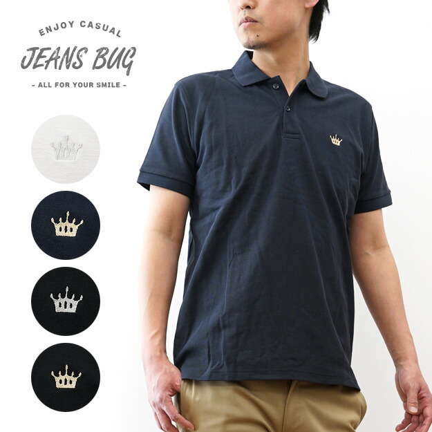 楽天市場】（OPポロシャツ）『Crown』 JEANSBUG ORIGINAL POLO-SHIRT