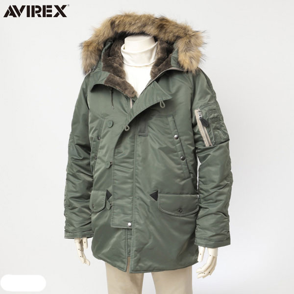 楽天市場】AVIREX アビレックス メンズ N-3B フライトジャケット N3B