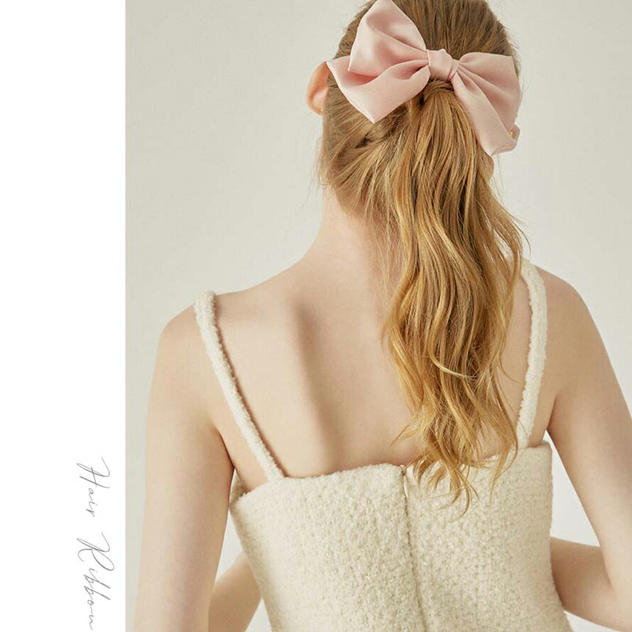 楽天市場】百貨店 ブランド ベーシック リボン バレッタ PINK ピンク