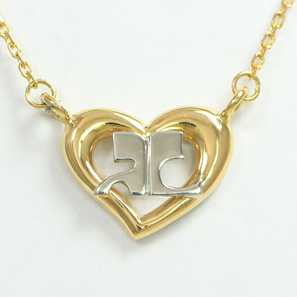 楽天市場】courreges(クレージュ) ネックレス ハート 18金イエロー