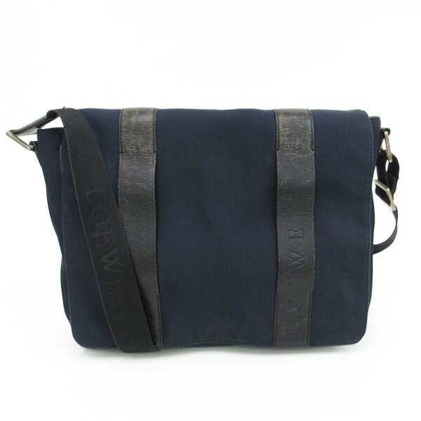 ロエベ ショルダーバッグ メッセンジャー ロゴ刻印 コーティング