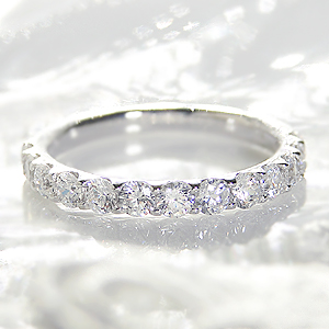 楽天市場】Pt950 1.00ct ダイヤモンドエタニティリング【Hカラー・SI