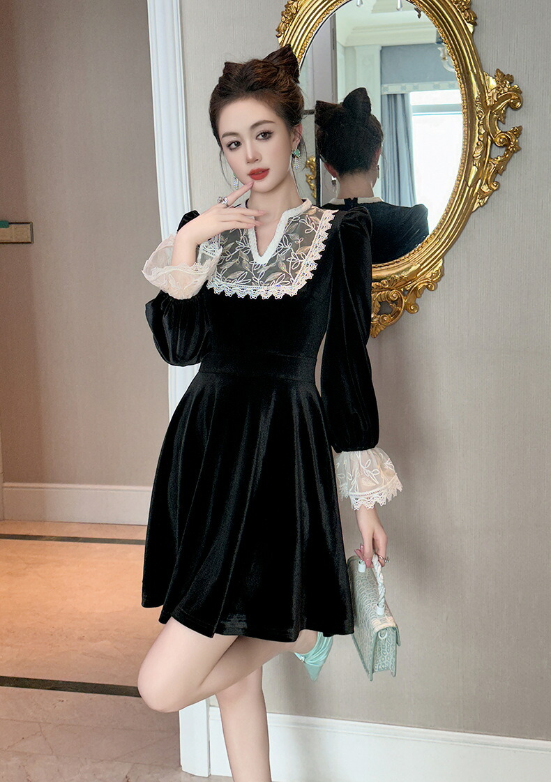 楽天市場】ドレスワンピース パーティードレス お呼ばれドレス レース