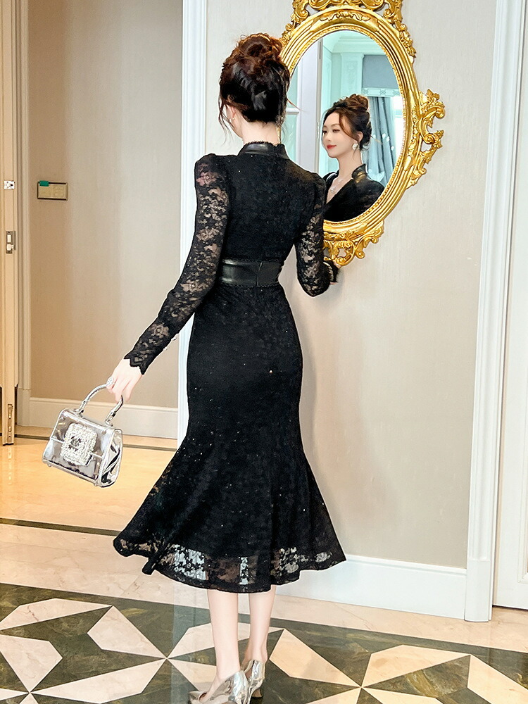 楽天市場】パーティードレス レース ワンピース マーメイド お呼ばれ