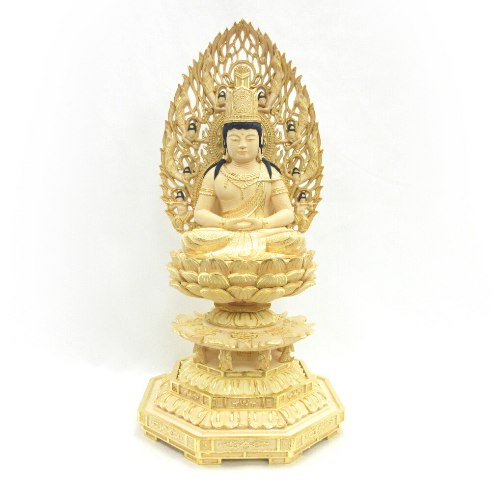 楽天市場】仏像 大日如来 座像 胎蔵界 慈悲 4.5寸 飛天光背 八角台