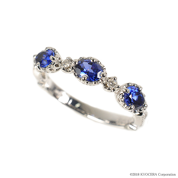 楽天市場】ブルーサファイア リング 指輪 K18ホワイトゴールド