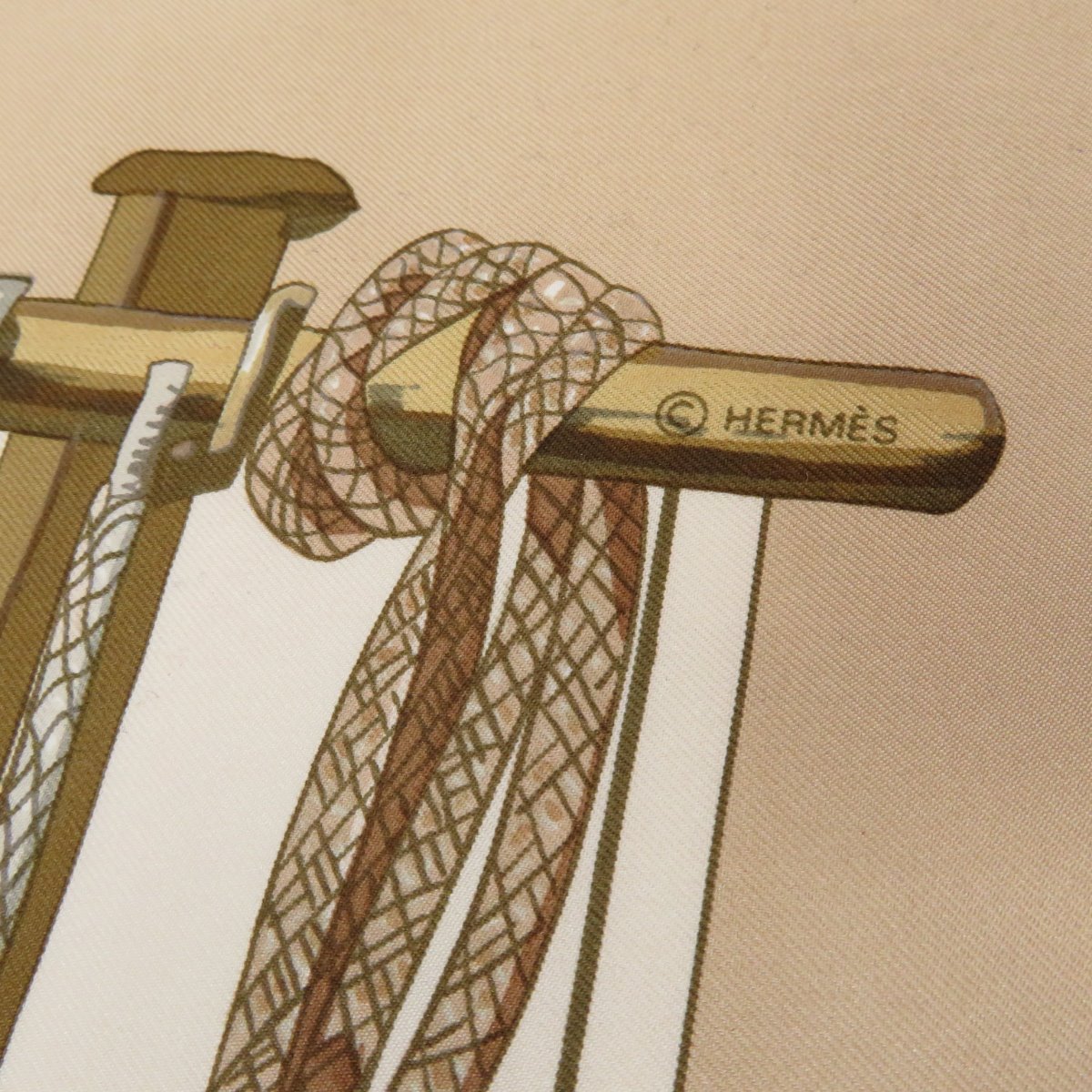 楽天市場】エルメス Pasementerie 紐飾り カレ90 スカーフ シルク