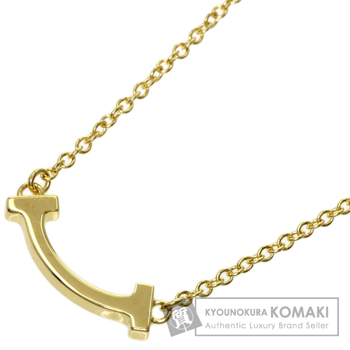 楽天市場】ティファニー T スマイル ミニ ネックレス K18イエロー