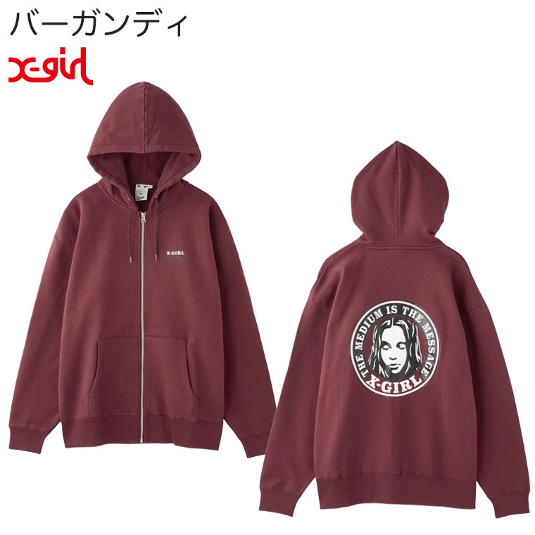 楽天市場】エックスガール パーカー X-girl CIRCLE LOGO AND FACE ZIP