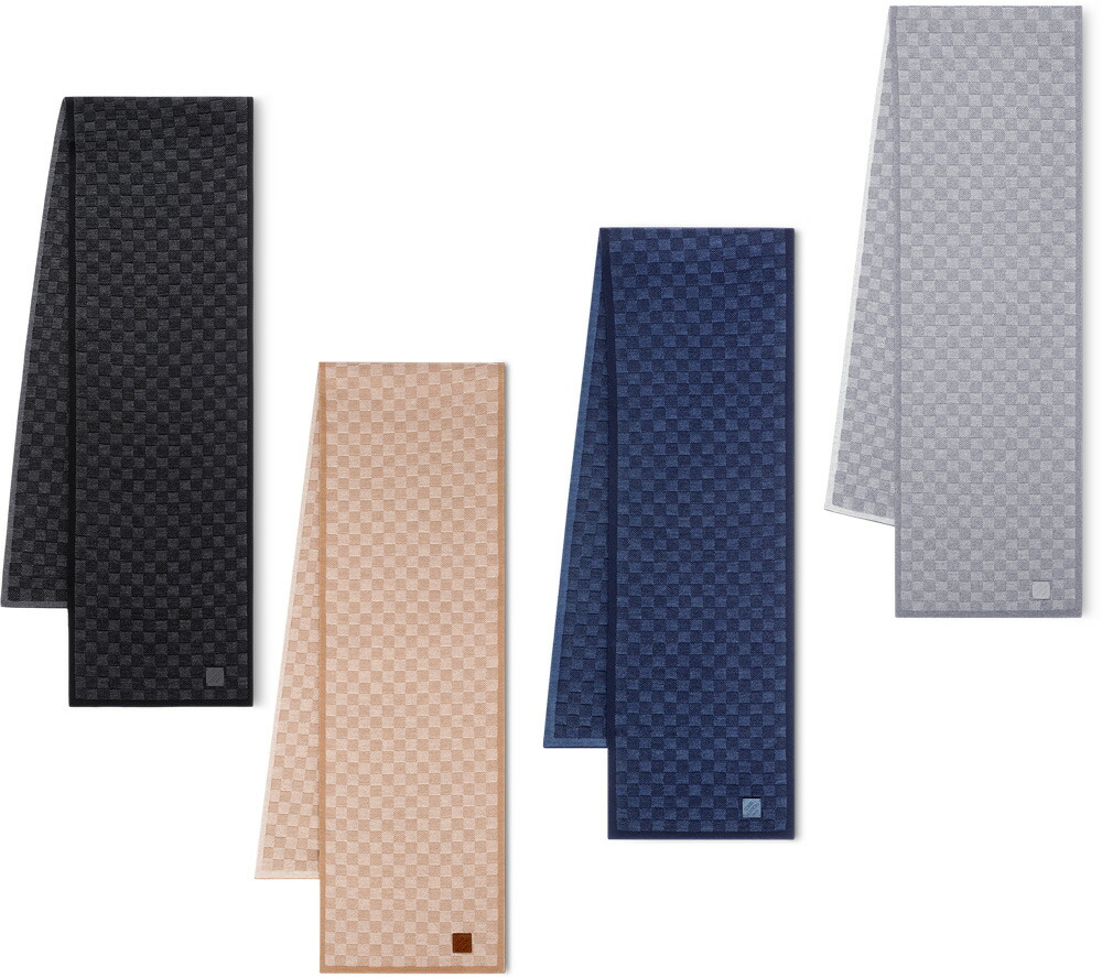 楽天市場】LOUIS VUITTON ルイヴィトンメンズマフラー ダミエパターン