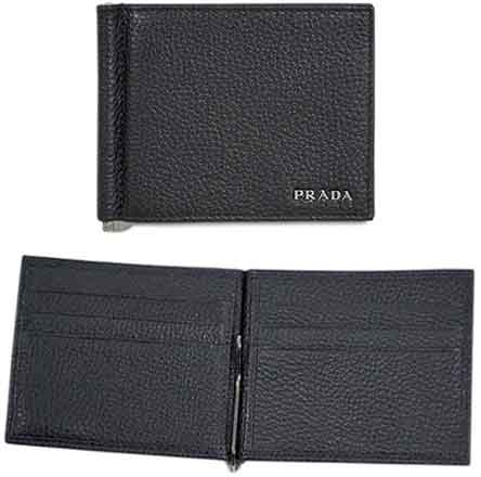 楽天市場】PRADA プラダ メンズマネークリップ二つ折り財布 札入れ