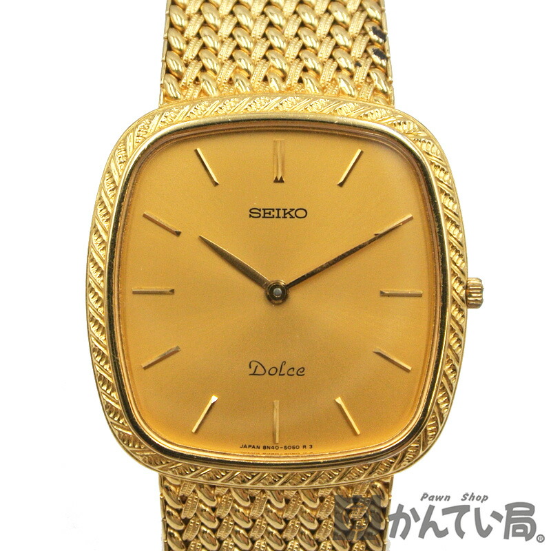 楽天市場】SEIKO【セイコー】8N40-5040 ドルチェ ゴールド文字盤 2針