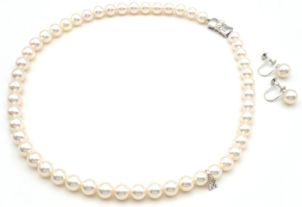 楽天市場】MIKIMOTO ミキモト パール2点セット 約7～8mm ネックレス