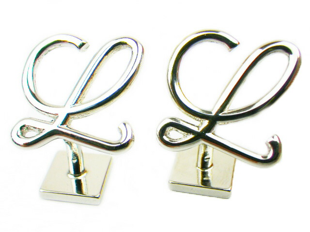 楽天市場】【美品】LOEWE ロエベ カフスボタン パラジウム シルバー