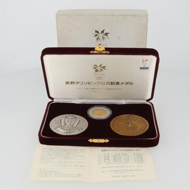 楽天市場】K24 金貨 純金 長野オリンピック公式記念メダル 3点セット