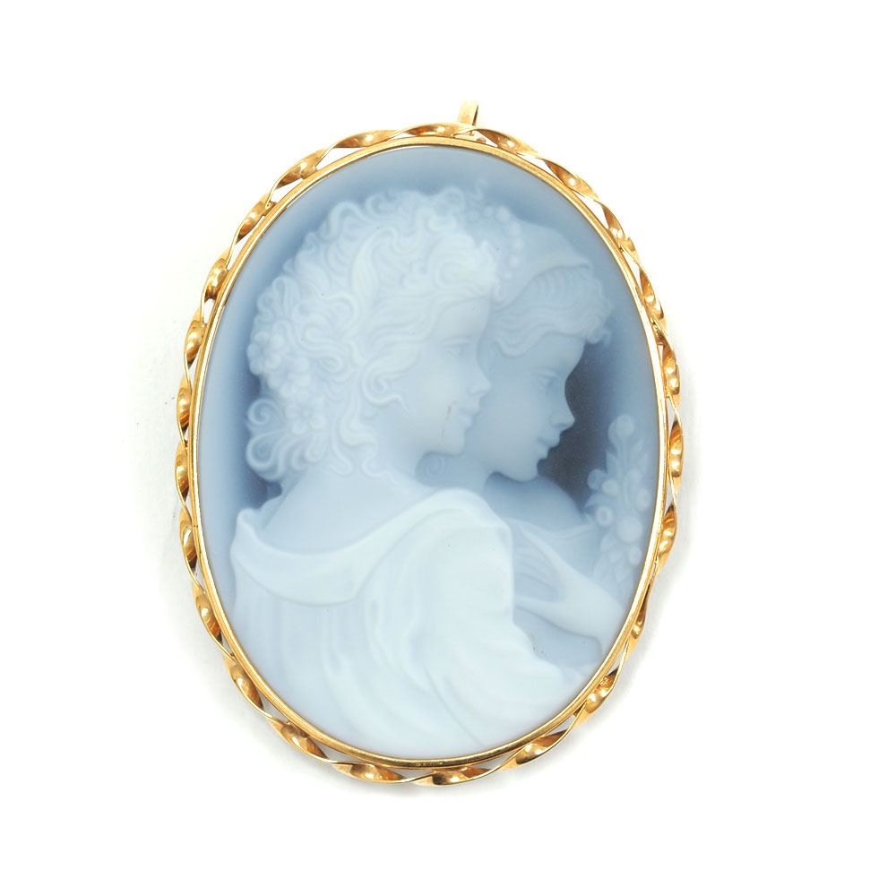 楽天市場】N【中古】【K18】カメオブローチ＆ペンダントトップ 約W3.0