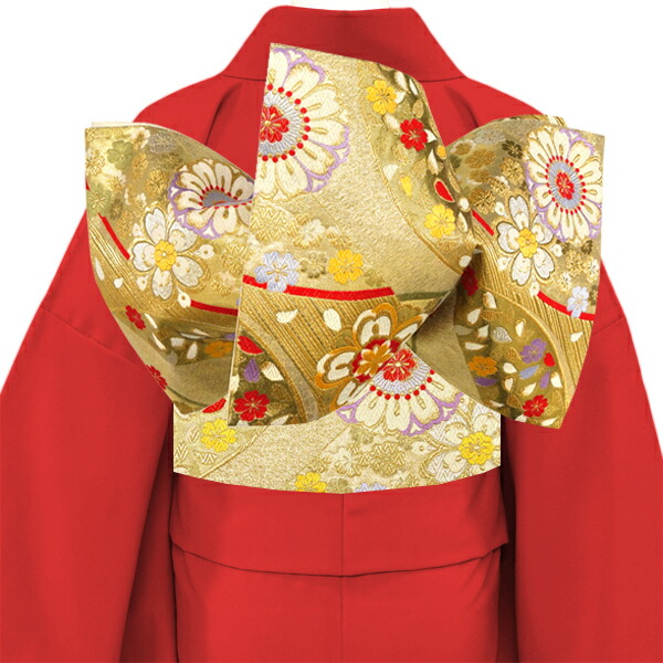 楽天市場】廣部商事 振袖用 袋帯 金 ゴールド 仕立て上がり 斜めよろけ