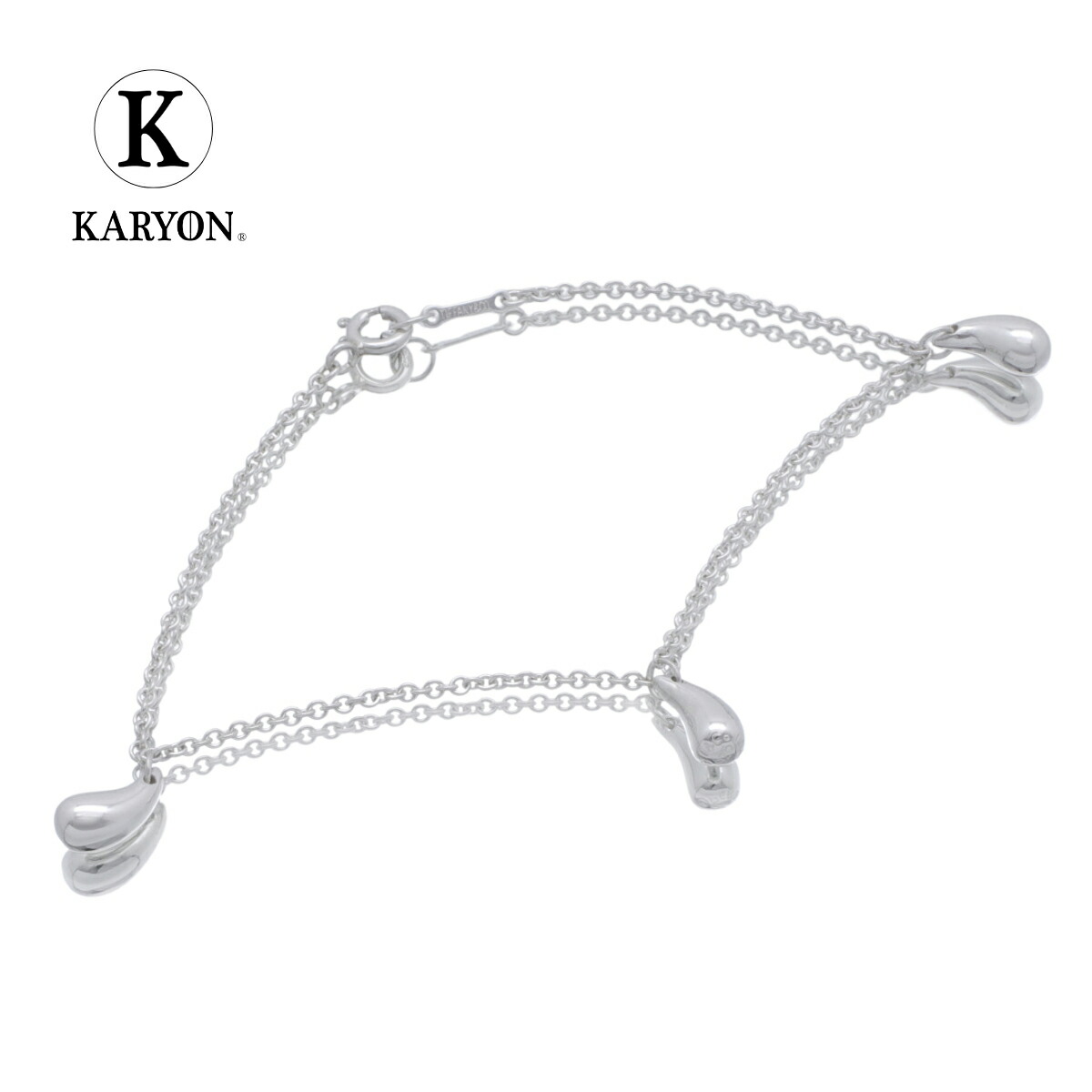 楽天市場】Tiffany&Co. ティファニー ティアドロップ 5P ブレスレット