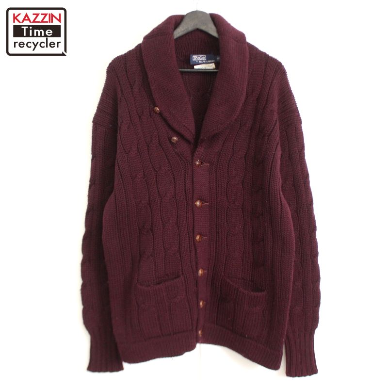 ラルフローレンショールカラーニットジャケット極美品 POLO RALPH