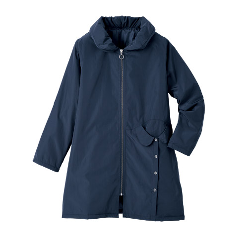 楽天市場】中綿ジャケット ネイビー コート レディース 襟風デザイン