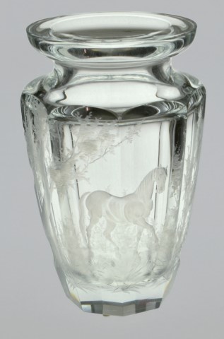 楽天市場】【送料無料】モーゼル 花瓶 馬 26CM : ガラス食器専門店