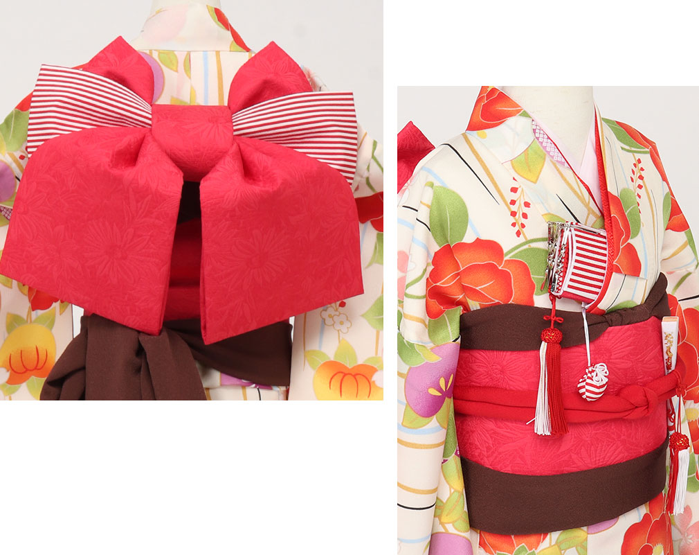 楽天市場】七五三 7歳 七歳 帯 作り帯 結び帯 日本製 販売 大寸 赤