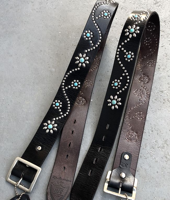 楽天市場】HTC スタッズベルト 125W ターコイズ フローラル 花紋様