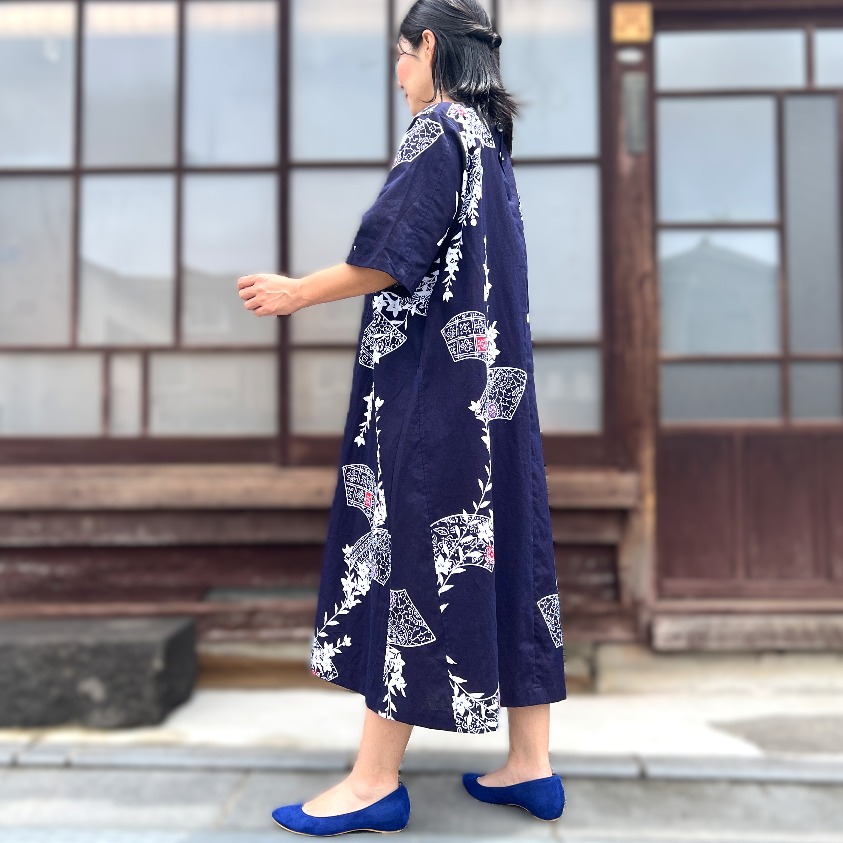 楽天市場】【浴衣リメイクタックワンピース】一点もの 創作服 ミセス