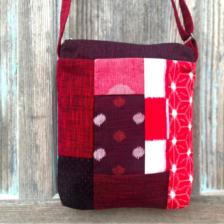 楽天市場】【久留米絣ショルダーバッグ】久留米絣パッチワーク綿手提げ