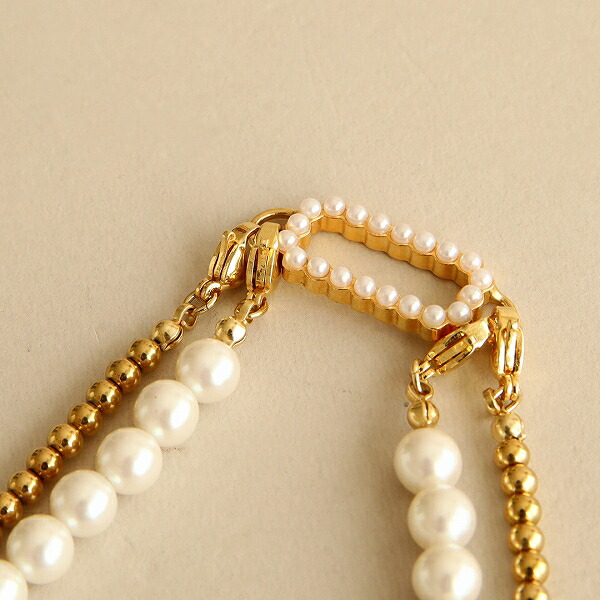 楽天市場】hinahina ヒナヒナ ZERO 4WAYネックレスゴールド × パール