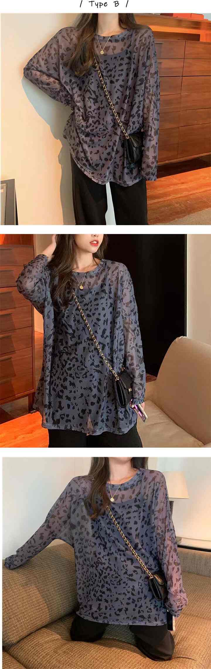 楽天市場】1A22【送料無料】レオパード柄 シースル— レディース ヒョウ