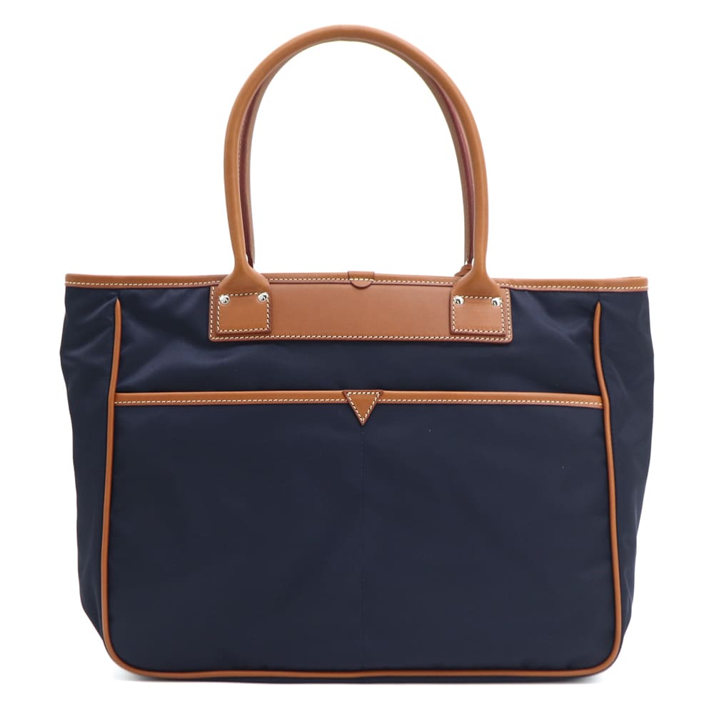 美品 フェリージ トートバッグ ナイロン レザー 3層 肩掛け カーキ