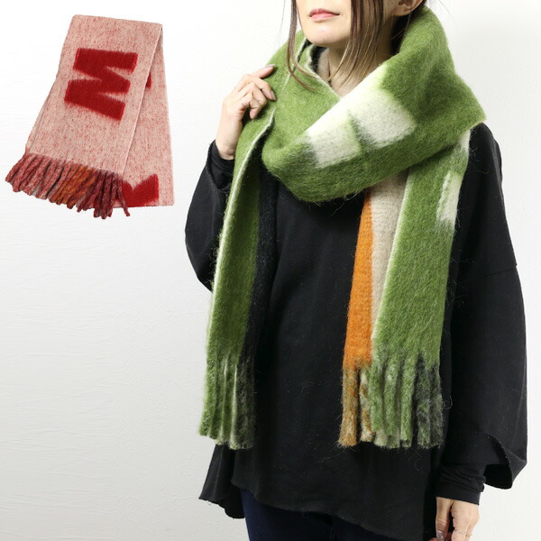 楽天市場】MARNI マルニ Logo Scarf マフラー ストール フリンジ
