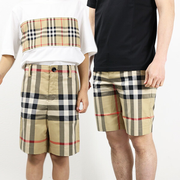 楽天市場】BURBERRY バーバリー Check Stretch Cotton Tailored Shorts