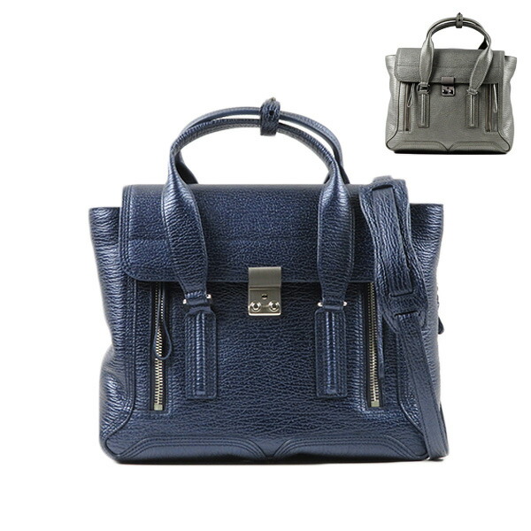 3.1 Phillip Lim（スリーワンフィリップリム）バッグ/レザー 紺 3.1