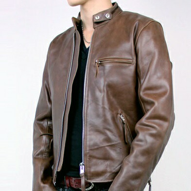 楽天市場】XS~7L 牛革 シングルライダース ジャケット カウレザー 本革