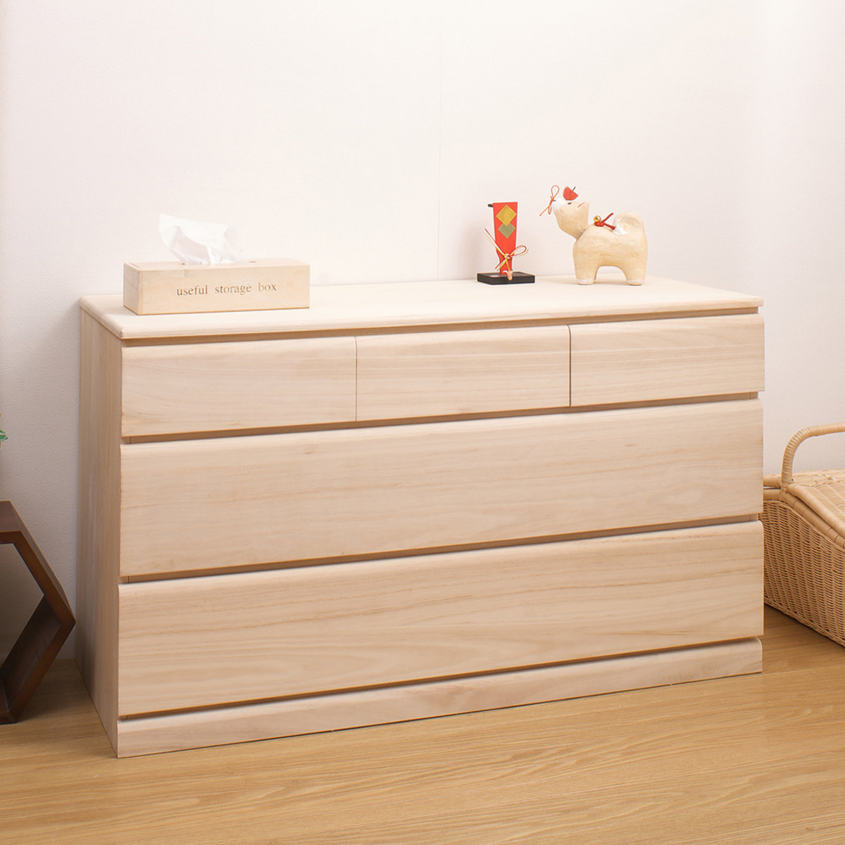 楽天市場】桐タンス 幅100cm 3段 キャスター付 日本製 完成品 （ 桐