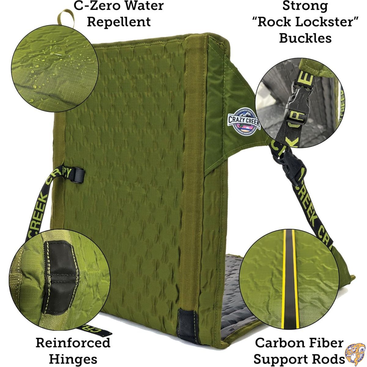 楽天市場】Crazy Creek Hex 2.0 オリジナルチェア オリーブ/スレート