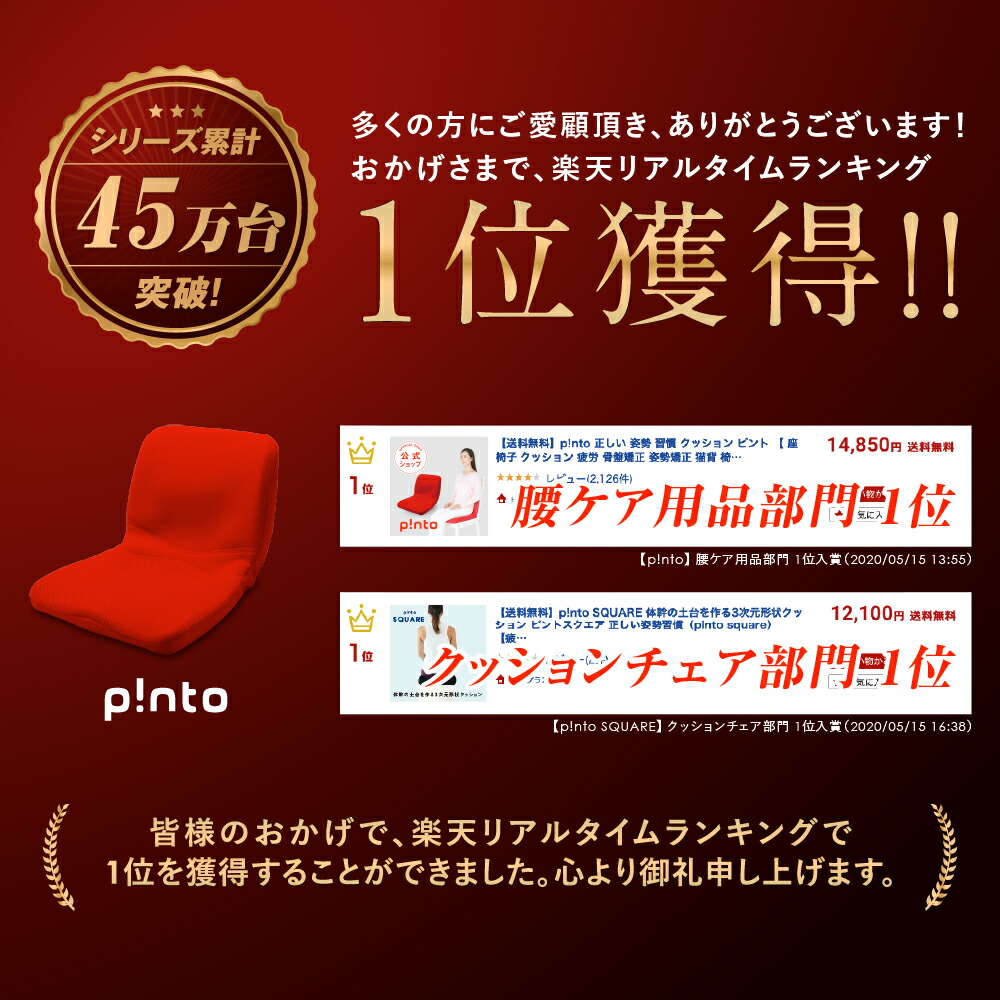 p!nto BEAUTY High 姿勢矯正クッション 色:ブラウン 楽天市場】p!nto