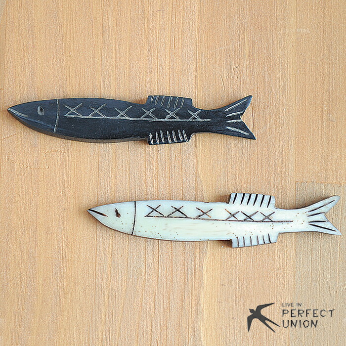 楽天市場】ハンドメイド/ボーンブローチ/おさかな 手彫り 可愛い