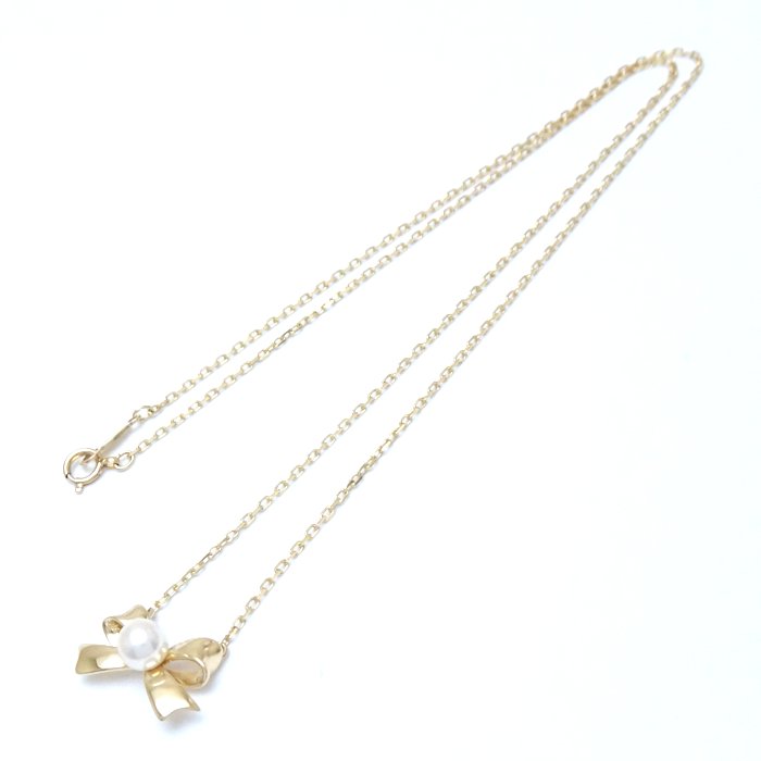 楽天市場】MIKIMOTO ミキモト リボン ネックレス パール5.1ミリ 真珠