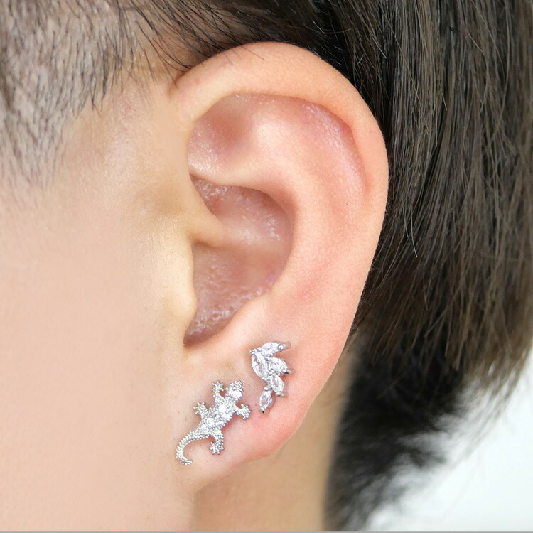 楽天市場】ボディピアス トカゲちゃんバーベル 16G 軟骨ピアス 【片耳
