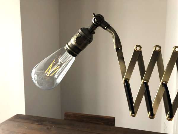 楽天市場】ブラケットライト LED球付き シザーランプ コンセント 照明