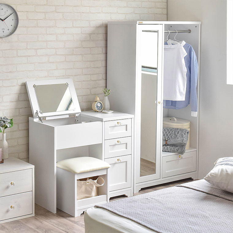 楽天市場】ドレッサー デスク テーブル 化粧台 コスメ台 鏡台 PCデスク