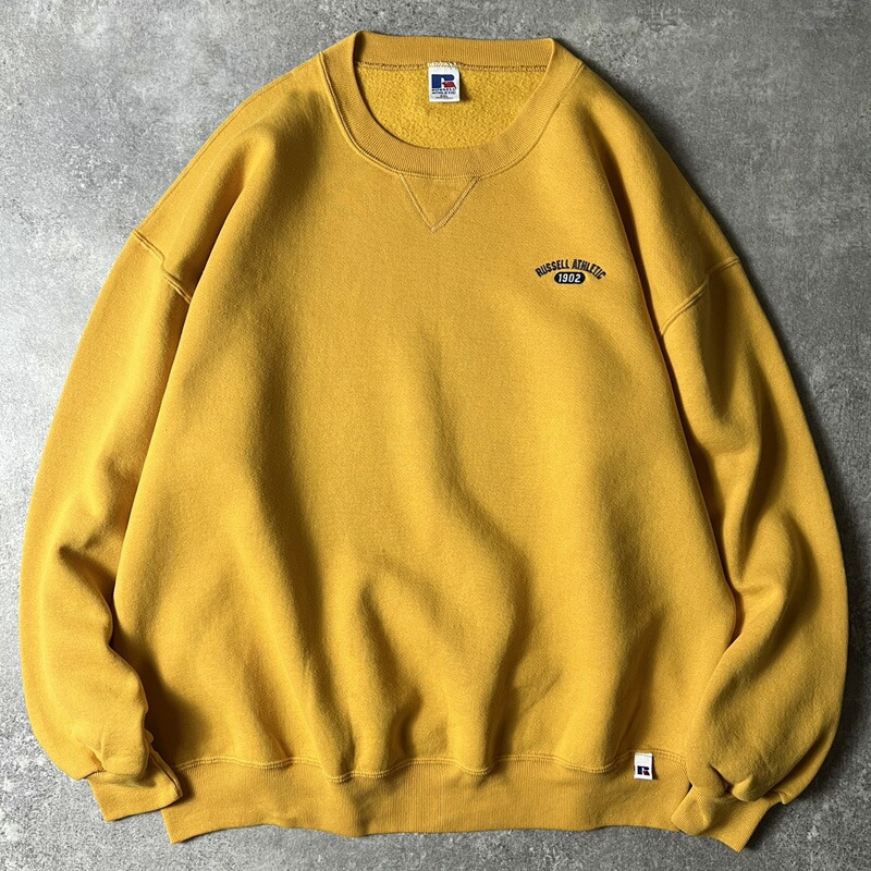 楽天市場】90s USA製 RUSSELL ワンポイント ロゴ 刺繍 スウェット