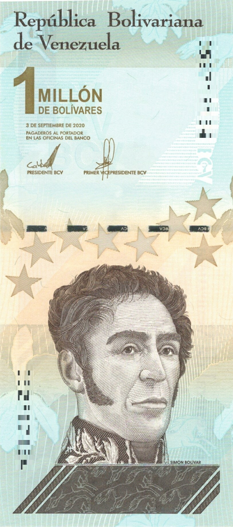 楽天市場】ベネズエラ紙幣 【証明書付】 100万ボリバル ベネズエラ