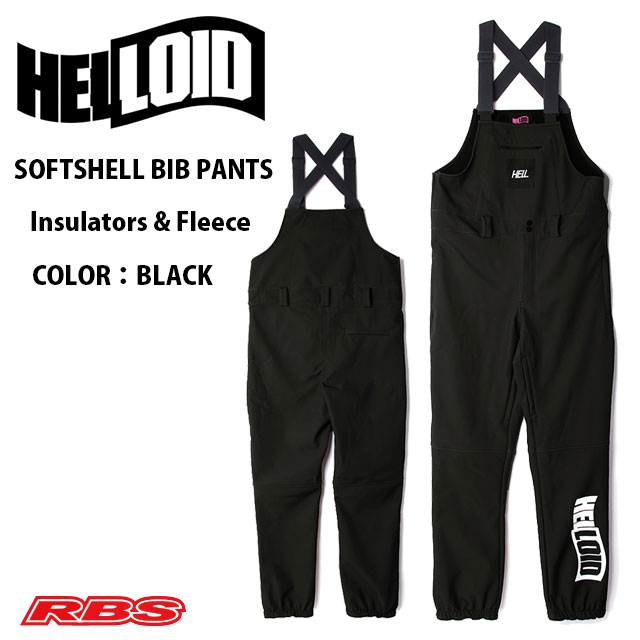 楽天市場】HELLOID SOFT SHELL BIB PANTS BLACK へロイド ソフトシェル