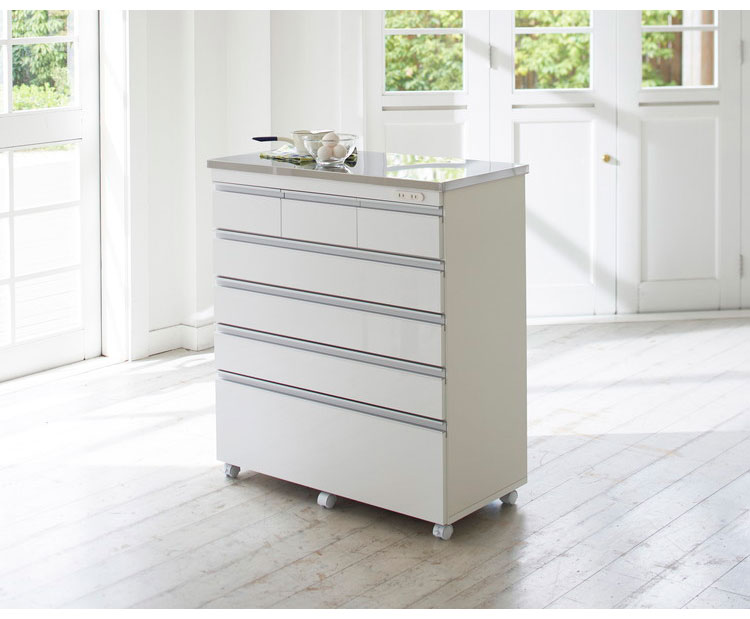 楽天市場】【完成品 日本製】 キッチンカウンター ステンレス天板 幅90